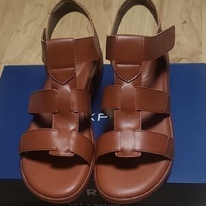 Rockfort Brown Leather Sandals 7 Size